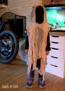 DIY Kids Cheesecloth Ghost Costume by Scratch and Stitch