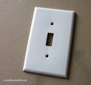Plain, boring, white light switch plate