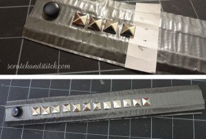 Studded Duct Tape Cuff Bracelet by scratchandstitch.com