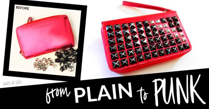 Upcycle Project: DIY Studded Purse - by Scratch and Stitch