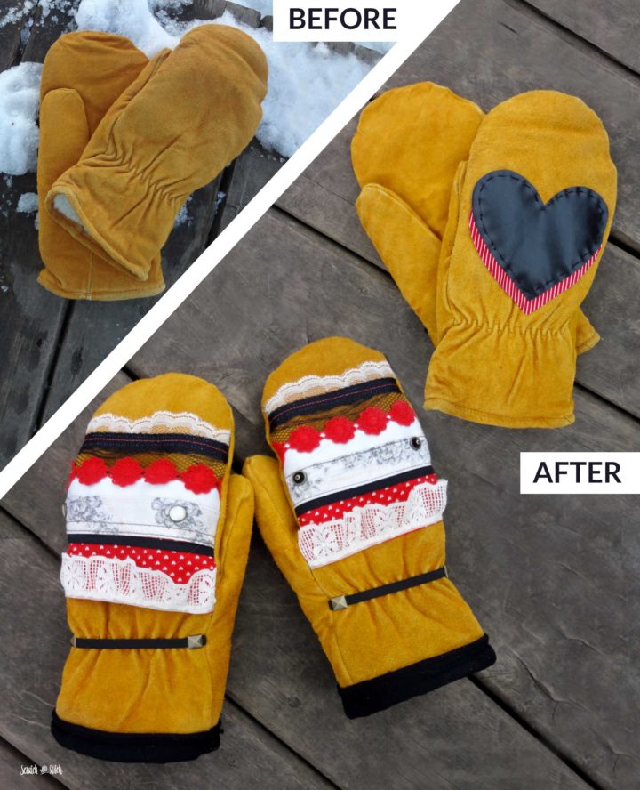 Upcycled Winter Mittens Refashion