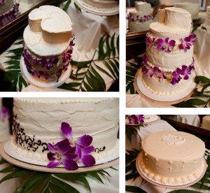 Wedding Cake with Orchids - scratchandstitch.com