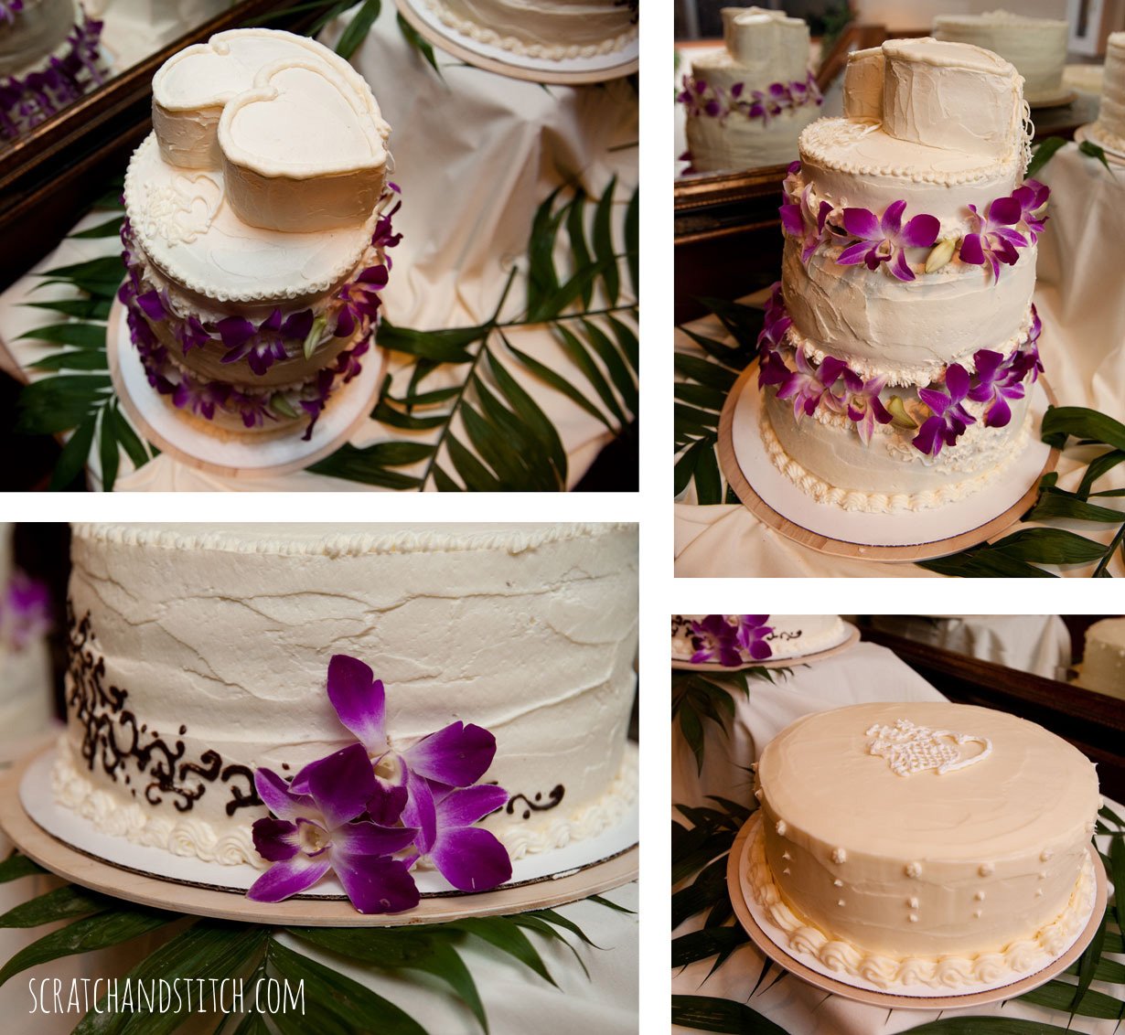 Orchid Wedding Cake - scratchandstitch.com