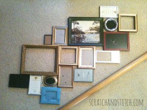 DIY Picture Gallery Wall for Stairways by scratchandstitch.com