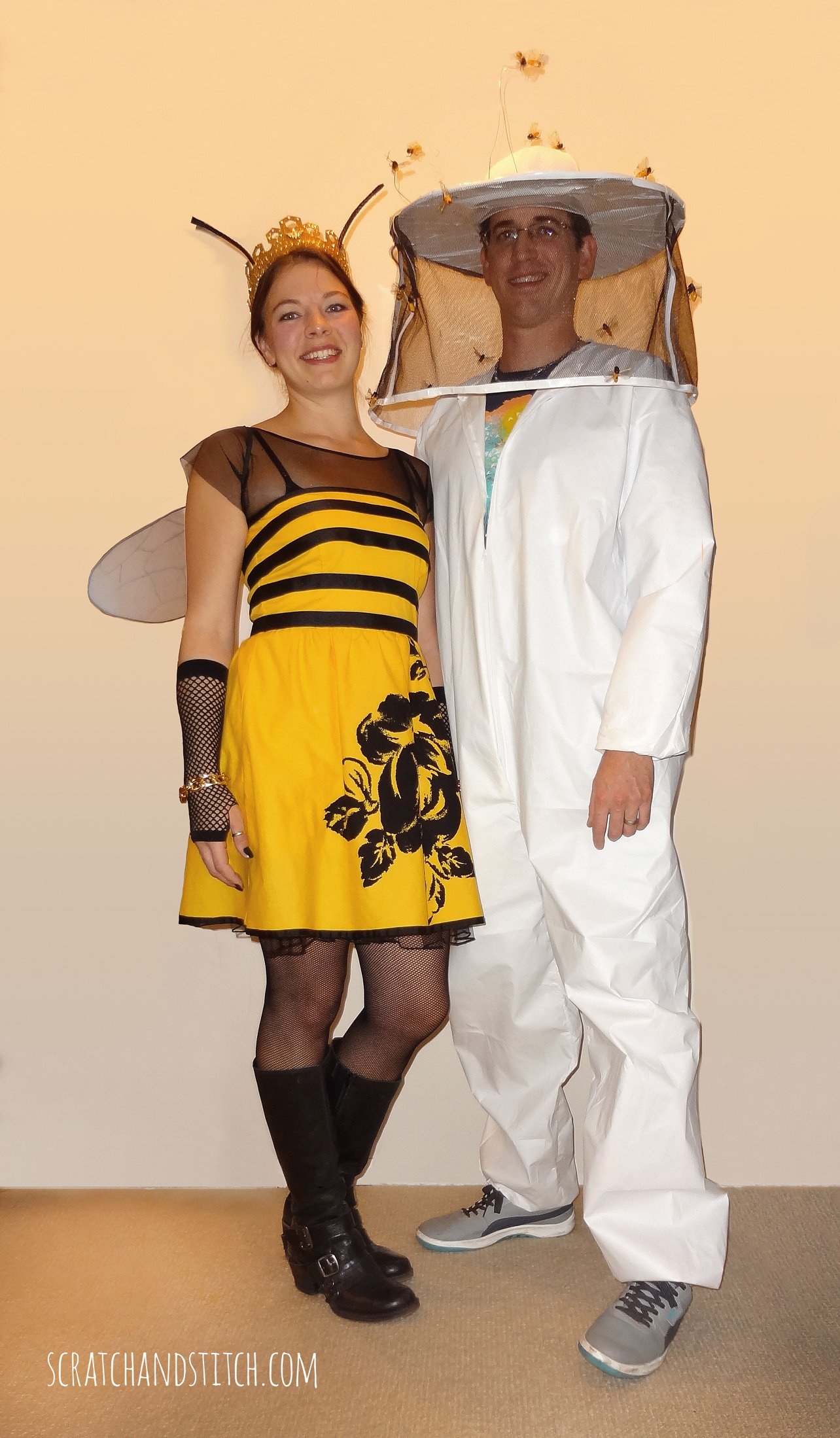 Queen Bee Costume & Beekeeper Costume DIY - scratchandstitch.com