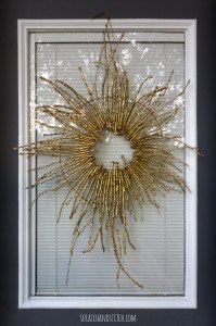 Gold Sunburst Wreath Tutorial by scratchandstitch.com