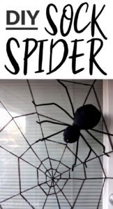 DIY Sock Spider and Spiderweb - Scratch and Stitch