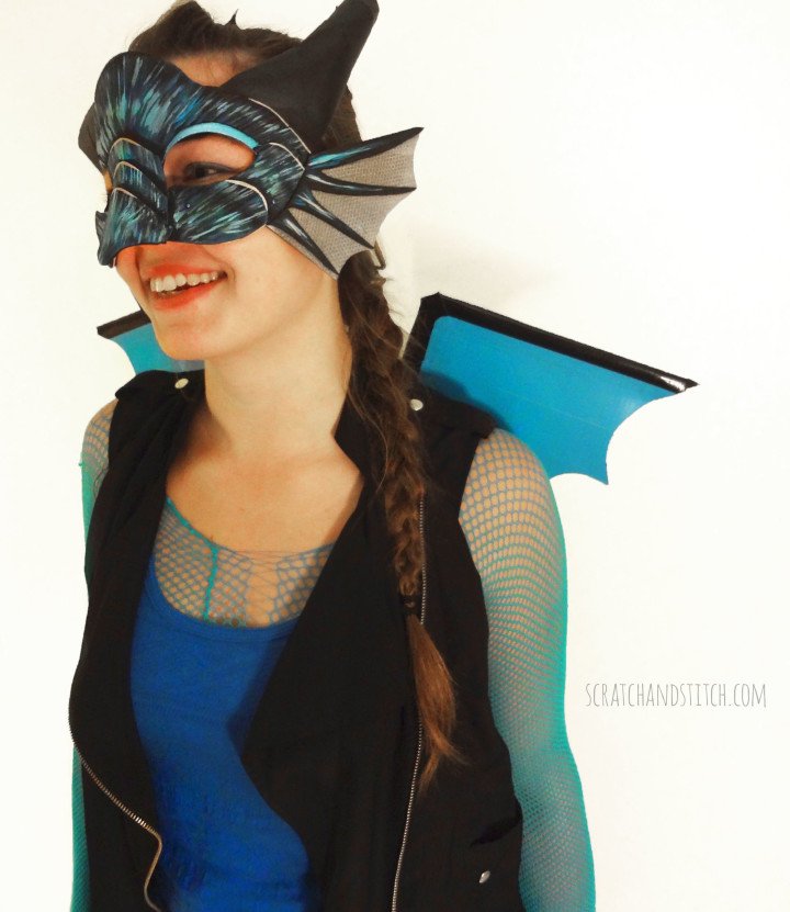 Dragon Mask and Costume by scratchandstitch.com