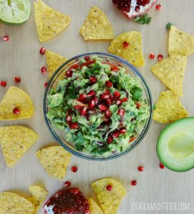 Guacamole with Pomegranate by scratchandstitch.com