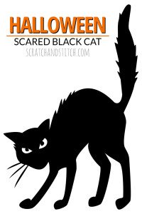 Halloween Black Cat by scratchandstitch.com
