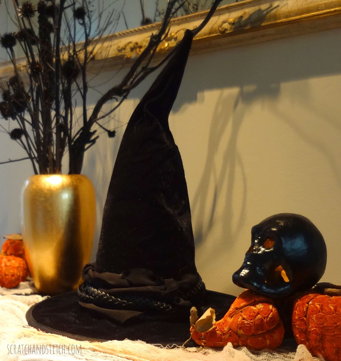 Witch Halloween Decor by scratchandstitch.com