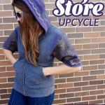 Thrift Store Upcycle - Lace Stenciled Hoodie by scratchandstitch.com