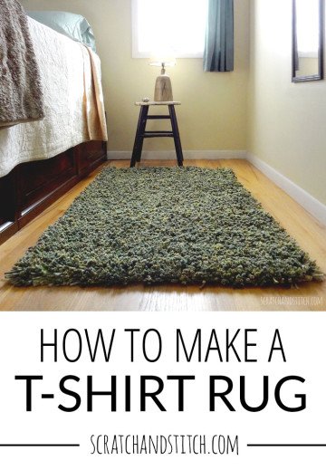 How to make a T-Shirt Rug by scratchandstitch.com