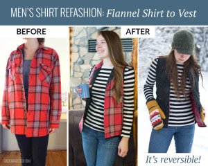 Men's Shirt Refashion - BEFORE & AFTER - scratchandstitch.com