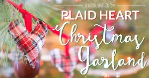 Plaid Heart Christmas Garland by scratchandstitch.com