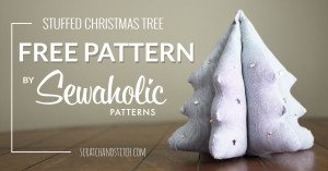 Free Stuffed Christmas Tree Pattern by Sewaholic Patterns - scratchandstitch.com