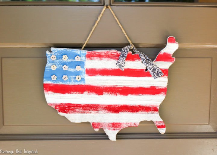 USA American Flag Door Hanger