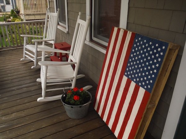 American Flag Painted Pallet