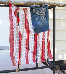 DIY Denim and Lace American Flag
