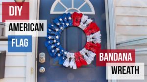 DIY American Flag Bandana Wreath