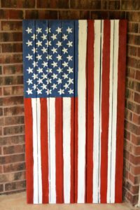 DIY Painted Fence American Flag