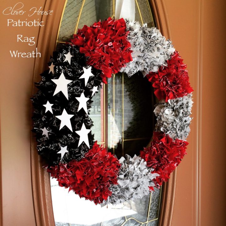 DIY Patriotic Rag Wreath