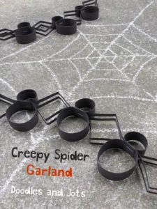 Creepy Paper Spider Garland
