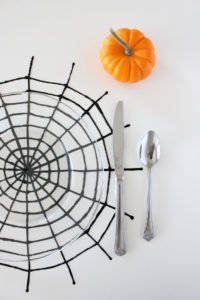 DIY Halloween Spider Placemat