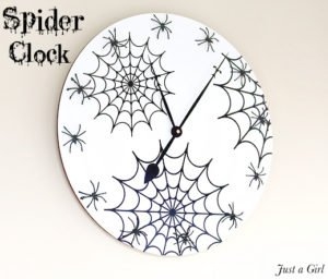 Halloween Spider Clock