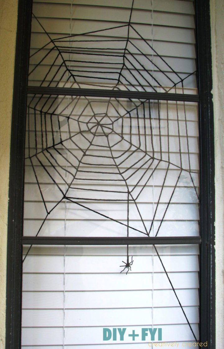 DIY: Halloween Spiderweb Window Decoration
