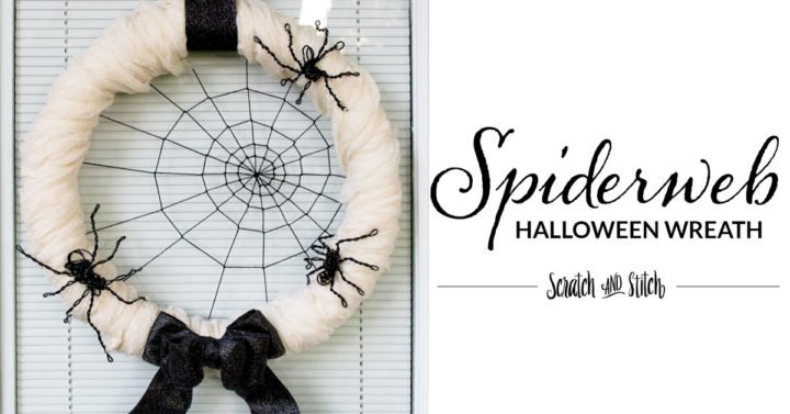 DIY Spiderweb Halloween Wreath - Scratch and Stitch