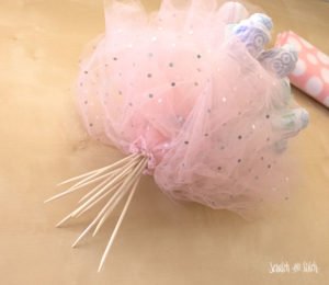 DIY Diaper Flower Bouquet by Scratch and Stitch