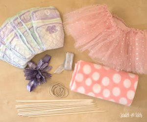 How to Make a Diaper Rose Bouquet by Scratch and Stitch
