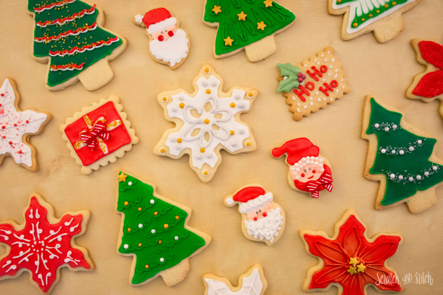 Royal Icing Christmas Cookies | Scratch and Stitch