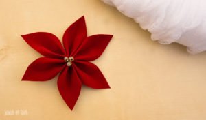 Make your own Velvet Ribbon Poinsettias by Scratch and Stitch