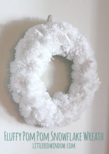 Pom Pom Snowflake Winter Wreath