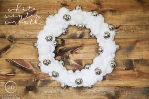 Snowball and Bells Winter Wreath