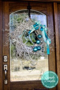White and Blue DIY Winter Wreath