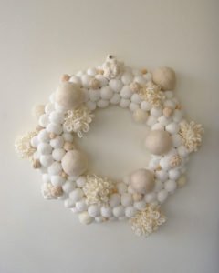 White Pom-Pom DIY Winter Wreath