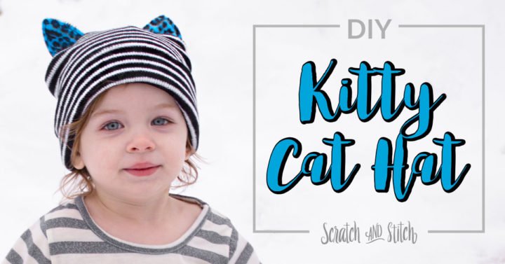 DIY Kitty Cat Hat Refashion - scratchandstitch.com