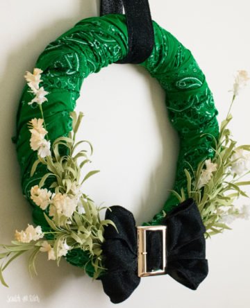 St. Patrick's Day Green Bandana Wreath by Scratch and Stitch