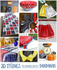 20 Things to Make with Bandanas on scratchandstitch.com