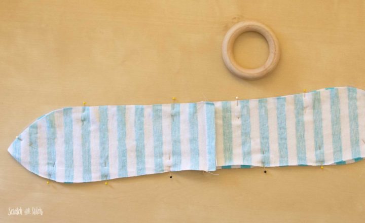 DIY Teething Ring Made From Old Baby Clothes on scratchandstitch.com