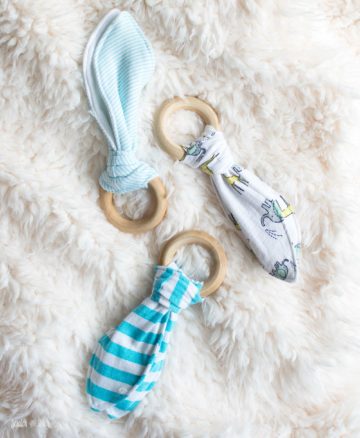 DIY Teething Rings Made From Old Baby Clothes on scratchandstitch.com