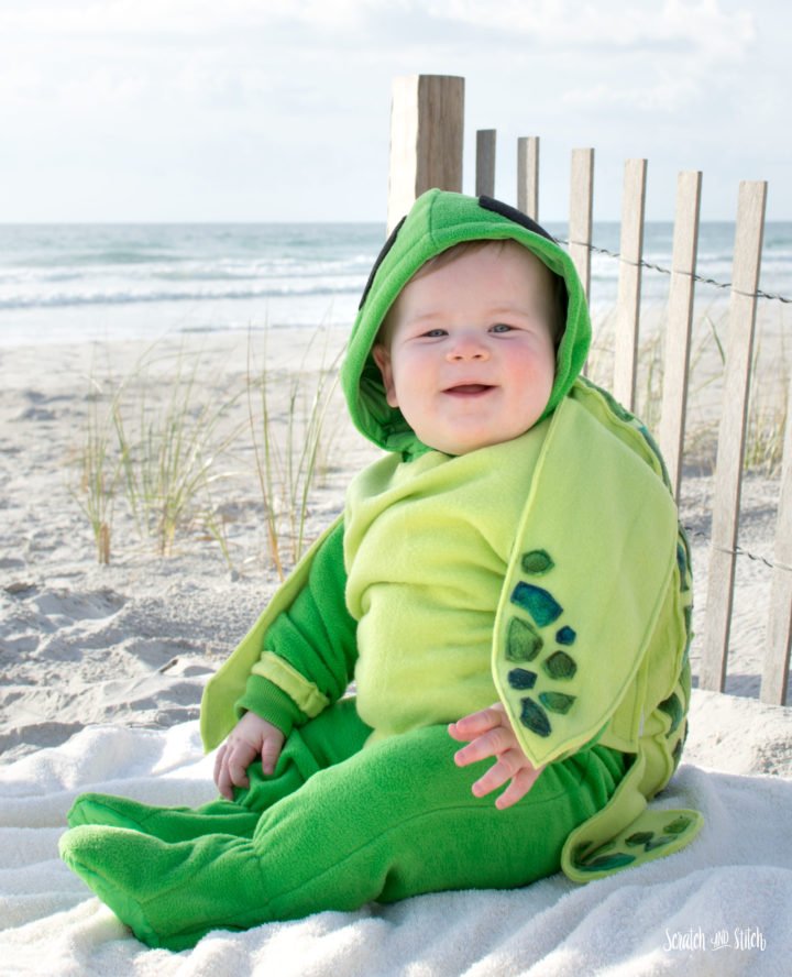 DIY Baby Sea Turtle Halloween Costume - scratchandstitch.com