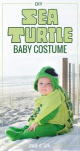 DIY Sea Turtle Baby Halloween Costume - Scratch and Stitch - scratchandstitch.com