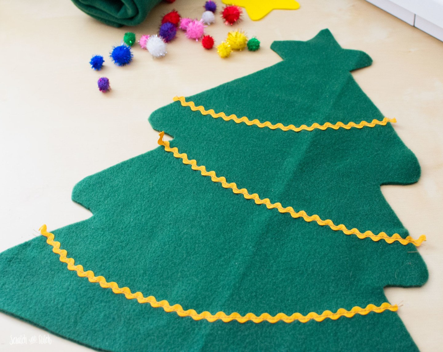 Stuffed Christmas Tree Sewing Pattern on