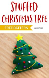 Free Stuffed Christmas Tree Sewing Pattern by Scratch and Stitch