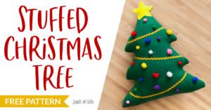 Free Stuffed Christmas Tree Sewing Pattern by Scratch and Stitch