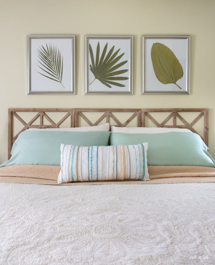Upcyling Ideas: DIY Headboard from Wall Art by Scratch and Stitch